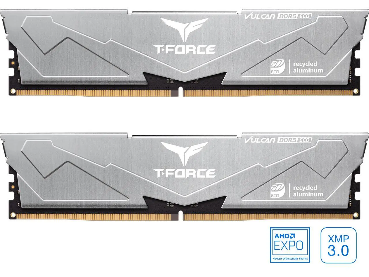 Team T-Force Vulcan ECO 32GB (2 x 16GB) 288-Pin PC RAM DDR5 6400 (PC5 51200) Desktop Memory Model FLESD532G6400HC38JDC01