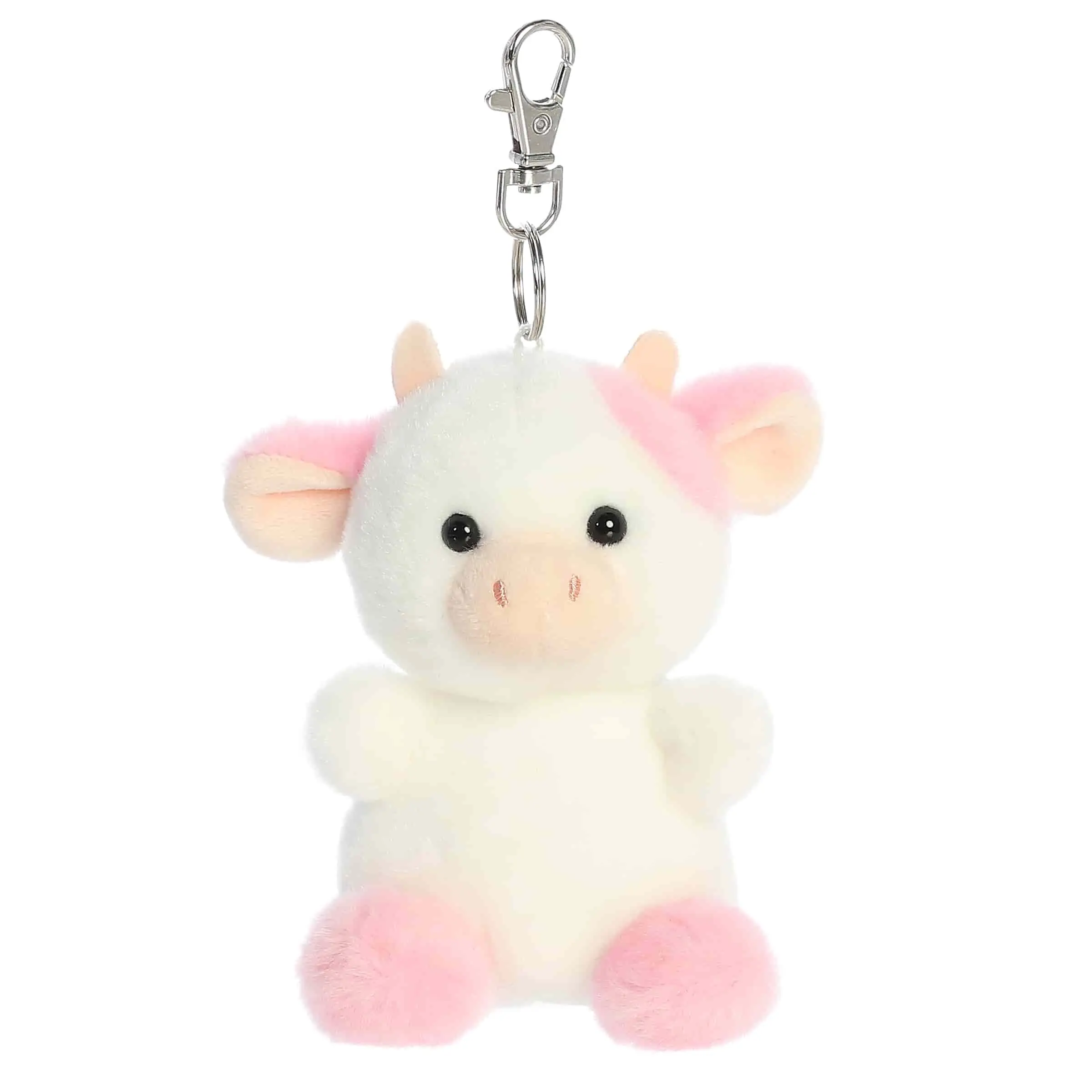 Palm Pals Adorable Belle Strawberry Cow Pink Soft Plush Collectable Stuffed Animal