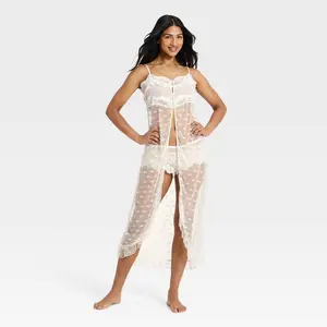 Women's Heirloom Lace Duster Babydoll Top - Auden