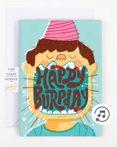 Endless Burp Day Card with Glitter