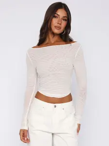 Summer Sheer Plain Slim Sexy Top, Elegant and Stylish Design, Perfect for Parties and Casual Outings, Breathable Mesh T-Shirt