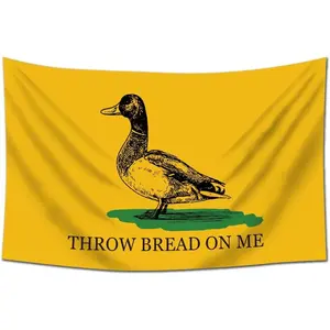 THROW BREAD ON ME Tapestry For Room Guys,60x40inch Banner,Funny Poster Durable Man Cave Wall Flag for College Dorm Room Decor,Outdoor Party
