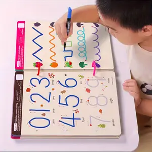 Reusable Magic Practice Copybook Set for Kids,Numerical and Alphabet Writing Practice,Pen Control Training and Drawing Education Workbook,Learning Writing Skills Development,Classroom Education Gifts for Birthdays