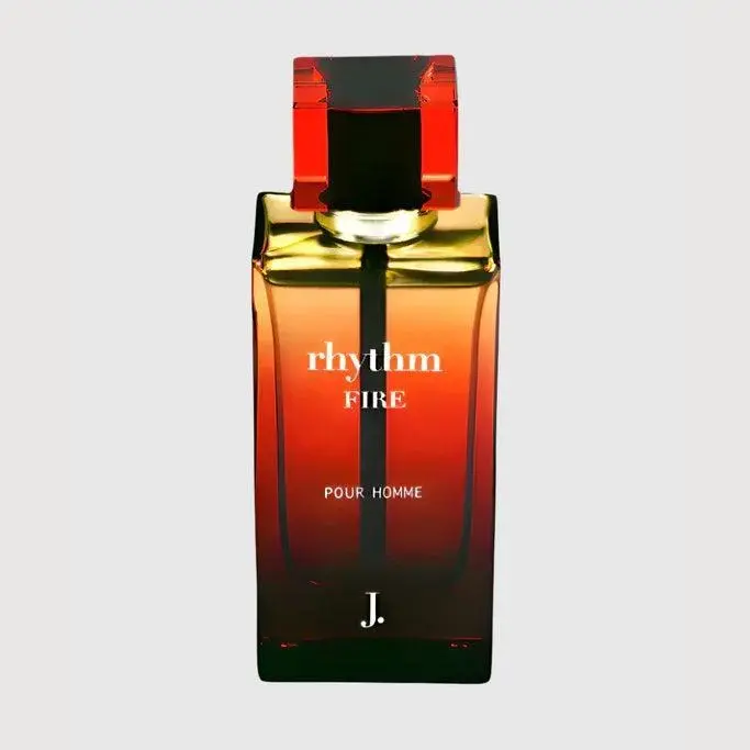 J. Fragrances Rhythm Fire Men's Cologne - 100ml Citrus Woody Aromatic Eau de Parfum, Bold Energetic Long-Lasting Daily Wear Fragrance with Cedarwood, Woody Amber Scent, Men's Fragrance, Perfume, Amber Men's Fragrance