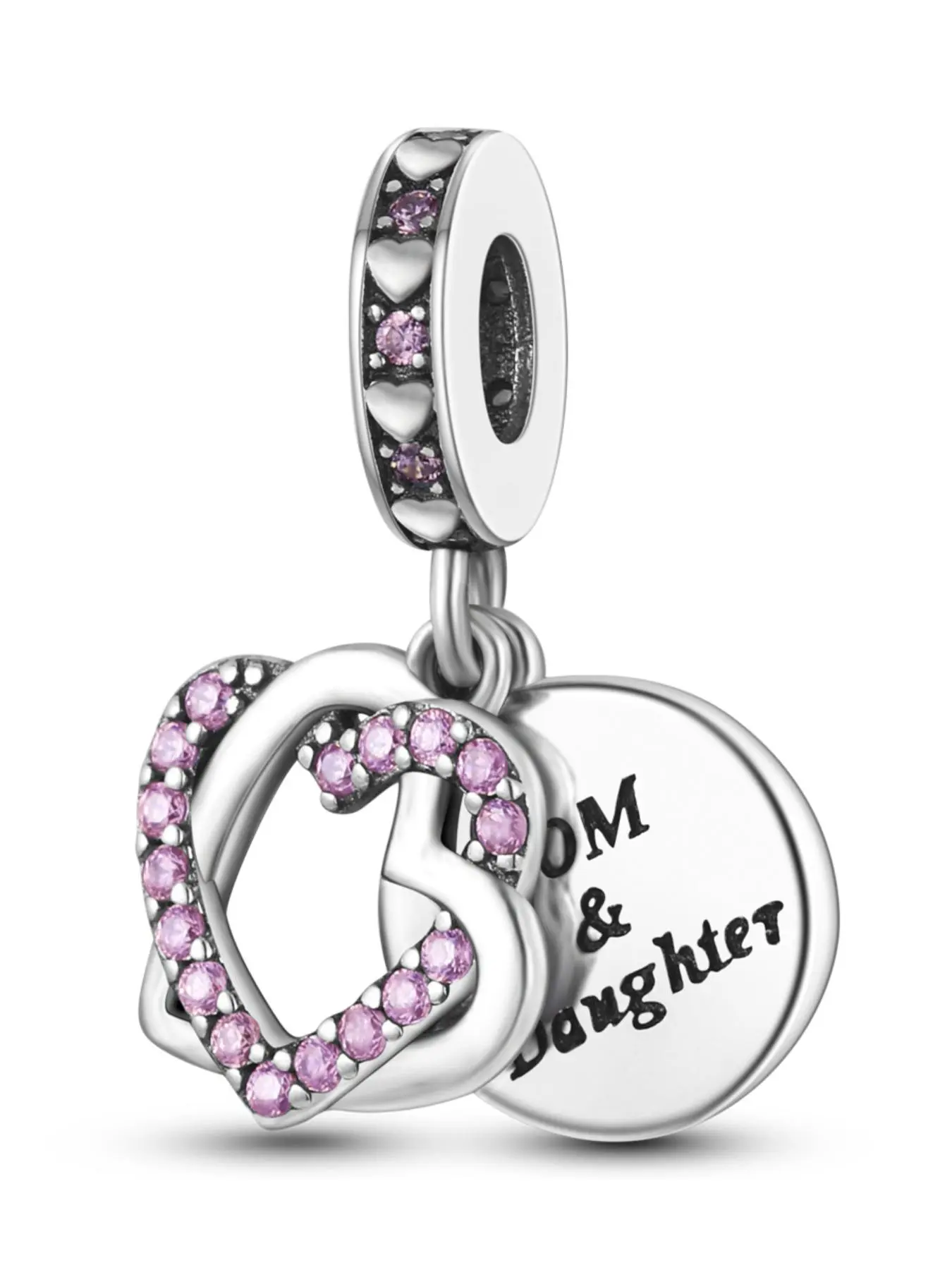 Heart Shaped Rhinestone Decorated Dangle Charm, Rhinestone Pendant, Cubic Zirconia Pendant, Dangling Charms, Diy Jewelry Making Supplies for Necklace and Bracelet, Fashion Accessories for Women & Girls for Holiday Engagement Gift