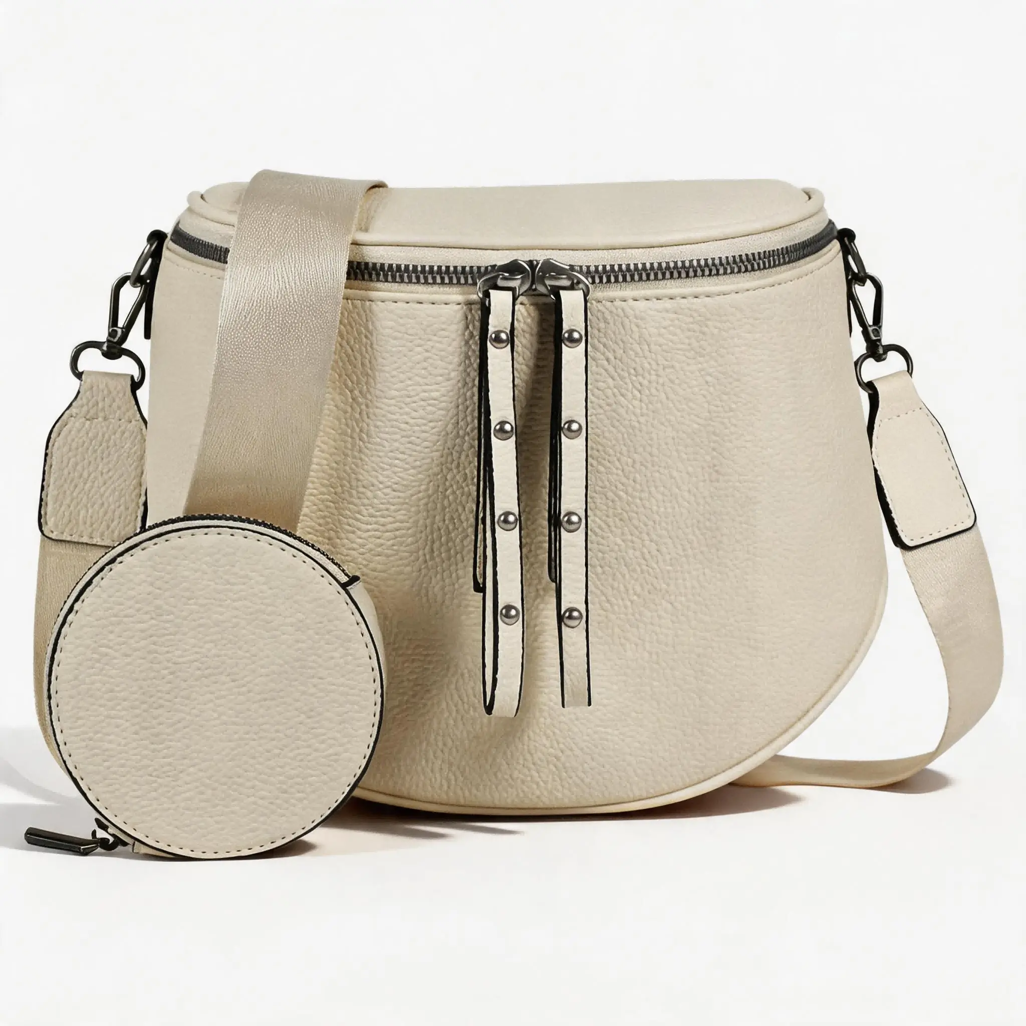 Women's Leather Crossbody Bag with Coin Pouch - Waterproof, Large Capacity, Adjustable Strap, Saddle Sling Shoulder Purse for Travel & Everyday Outings, Crossbody Bags For Women