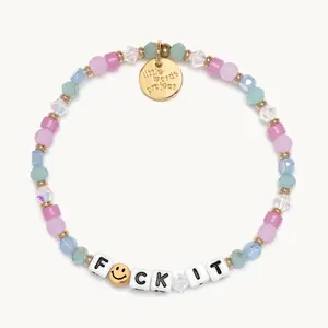 Little Words Project - F*ck It Bracelet – Let It Go Energy, Empowerment Beads, Trackable Kindness Bracelet – Choose Your Size