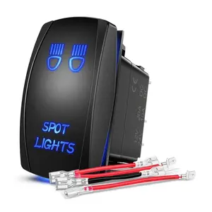 Nilight 5-Pin Laser On/Off Spot Light Rocker Switch, Blue LED Light Switches Accessory for Rocker Control Panel, Rocker Switch Panel
