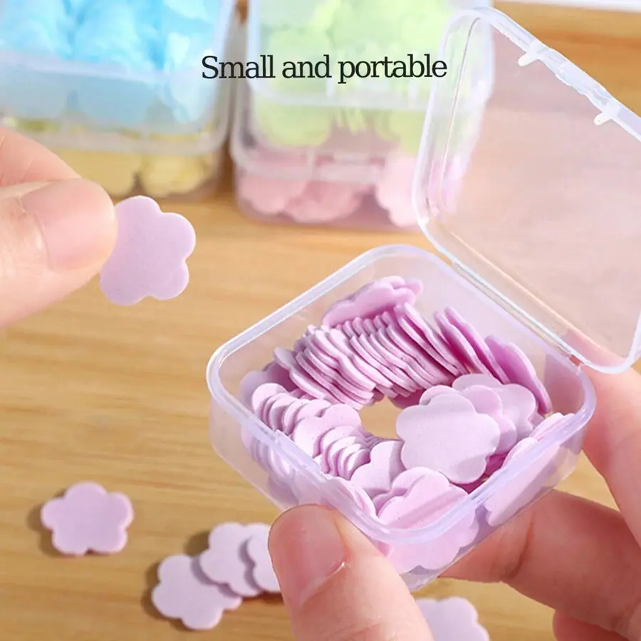Soap Tablets Mini Outdoor Hand Washing Tablets Boxed Soap Paper Travel Supplies Multicolor Lightweight Travel Accessories For Men And Women