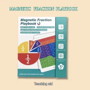 Magnetic Fraction Demonstration Book, 1 Set Math Teaching Aid, Learning Toy for Gift, Mathematical Knowledge Training Toys, Interactive Game Props, Educational Material,Easter Gifts Stationery Set