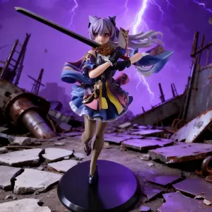 Genshin Impact Keqing Figure, Neiruo Rain Model Statue, Anime Collectible Display Piece, Ideal Gift for Fans, Bookshelf Decor