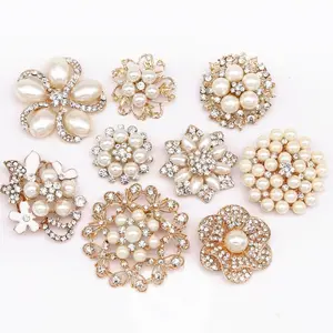 9-piece Rose Gold Rhinestone Brooch Set, Inlaid with Rhinestones and Pearls, Elegant Shawl Sweater Safety Pin, Women's Decorative Accessories, Suitable for Weddings and Parties, Christmas, Valentine's Day, Mother's Day Gifts