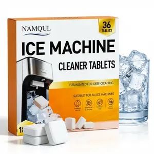 Namqul Ice Maker Cleaner & Descaler Tablets 36 Pack Compatible with Frigidaire Opal GE Profile Kitchenaid Machines Removes Mineral Build-Up Odours Nickel Safe