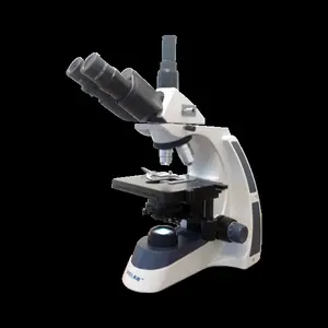 212 MAIN Velab VE-T2 Intermediate Triocular Biological Microscope with Rechargeable Battery, Achromatic Lenses, Epoxy Body, Wide View 10x Eyepieces, Video Documentation Support