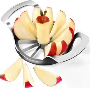 Apple Slicer One-Press Cut  | 12 Blades | Professional Heavy Duty | Dishwasher Safe AUBENR