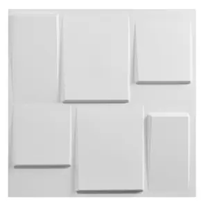 Art3d 19.7''×19.7''Modern Architectural 3D Wall Panels Textured Design Art Pack of 12 Tiles 32 Sq Ft for Bedroom Living Room Decorative