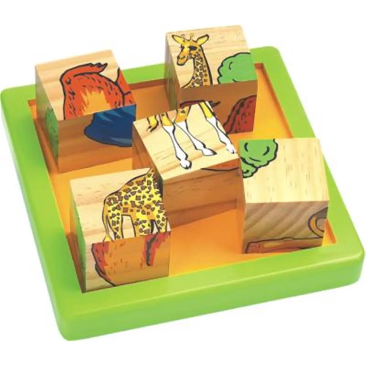 212 MAIN 9-Piece Wooden Animal Shape Puzzle Cat Toy - Interactive Playtime, Durable Feline Enrichment Accessory, Puzzle Training Interactive Toys