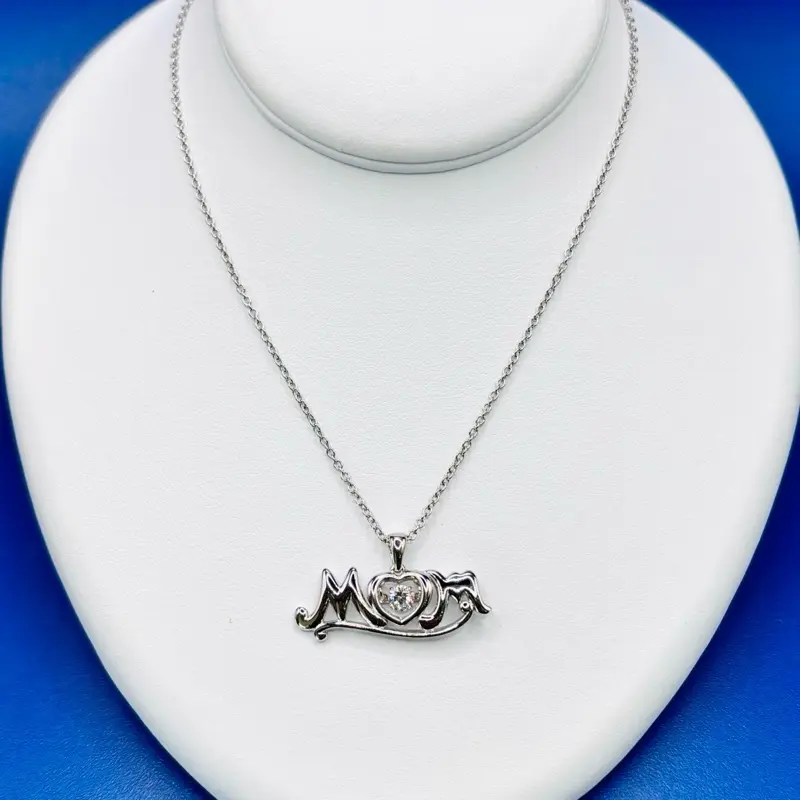 Twinkles Sterling Silver & Swarovski Crystal Dancing Stone Pendant & Chain