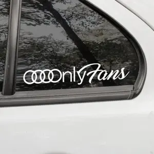 Only AudiFans Decal | Audi Emblem Logo | Vinyl Sticker | Laptop, car, window, mirror, bumper sticker |