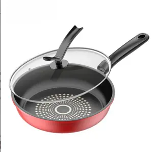 Cast Iron Skillet Anti-Stick Frying Pan Dishwasher Safe for Gas Range Induction Cooker Universal Cooking Partner with Cool Handle & Hanging Hole - Cookware Eggs