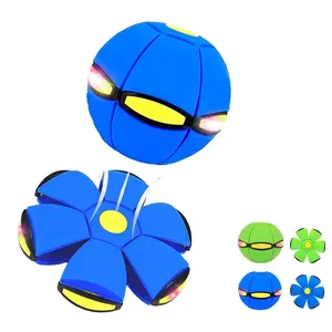 Magic Bouncing Ball 3-Light Dual Form – Pops Up, Transforming Design – Flying Saucer Bouncy Ball – Interactive Bouncing Ball for Parent–Child Play – Blue