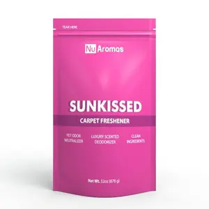 NuAromas Sunkissed Carpet Freshener & Deodorizer Powder 32oz - Juicy Wild Berries Mandarin & Bergamot Scented Eco-Friendly Formula