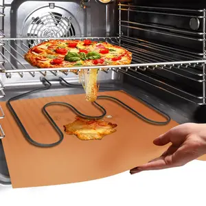 Durable Non-stick Reusable Oven Liners, 2/4 Counts/set for Electric/gas Ovens, Toasters, Microwaves, Stovetops, Grills, Indoor Grill Accessories, Ideal for Outdoor Bbq, Home, Rv, Travel, Baking Supplies