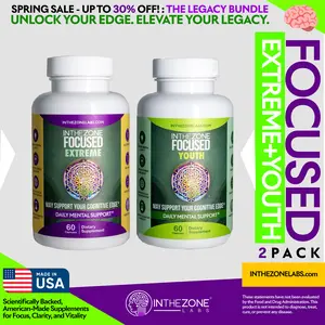 InTheZone LEGACY BUNDLE 2 Pack – Premium Nootropic & Nutraceutical for Unstoppable Clarity & Energy (60 Capsules)”