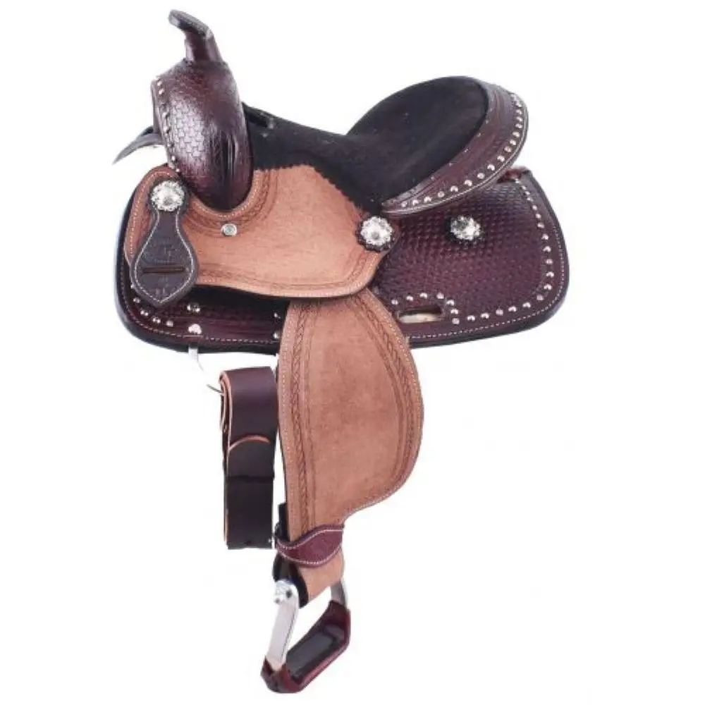10" Double T Pony Saddle with Basket Weave