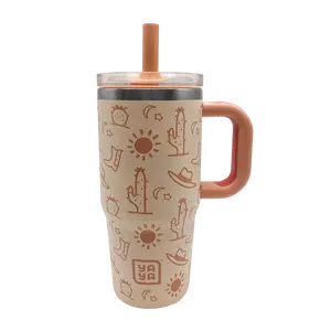 YAYA My First Travel Tumbler for Toddlers, Assorted Patterns, 12oz - Portable, Stainless Steel Tumbler with Silicone Straw, Leak-Proof Lid, Insulated for Cold Drinks