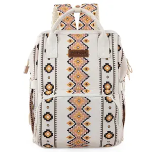 Wrangler Aztec Backpack for Women Casual Daypack Travel Bags with Side Bottle Pockets-Christmas Gift