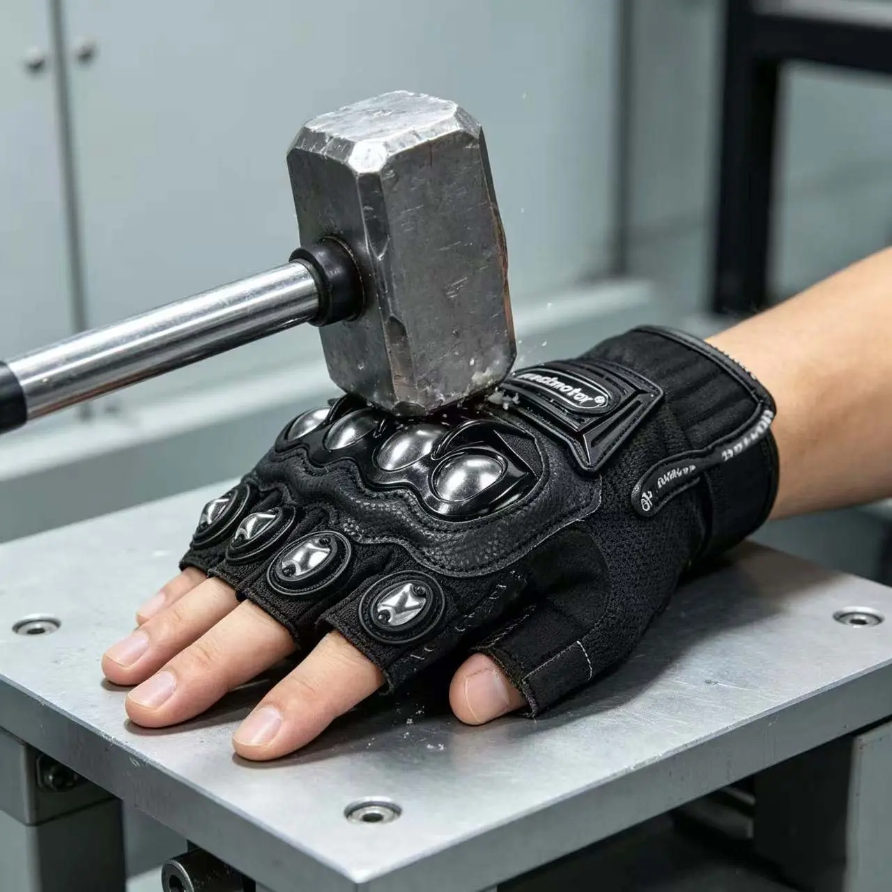 Steel Outdoor Knuckle Motorcycle Motorbike Powersports Safety Gloves, Protective Gloves, Durable Protection for Riders, Essential Riding Gear for Adventure Enthusiasts, Motobike Riders Gear