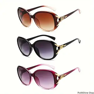 Fashion Oversized Sunglasses For Women Big Frame Gradient Lens Design Plastic Frame Construction UV400 Protection Eye Wear Accessory Suitable For Outdoor Daily Wear And Vacation