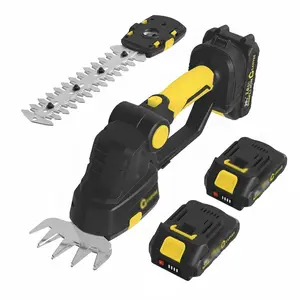 Versatile 2-in-1 Wireless Grass Shear & Shrubbery Trimmer - 20V Handheld Electric Hedge Shears, 2×2.0Ah Batteries, Type-C Charging, Perfect for Lawn & Garden Maintenance
