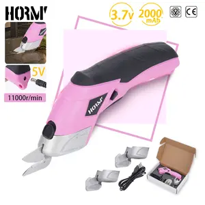 1Pcs 3.6V USB Electric Scissors Pink Portable Cordless Scissors Knives Quick Cutting Tool For Cloth Leather Fabric Cardboard Plastic Cropping