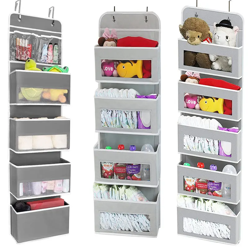 Wall-mounted underwear storage box wholesale baby crib children's toy hanging bag doll door behind home storage hanging bag
