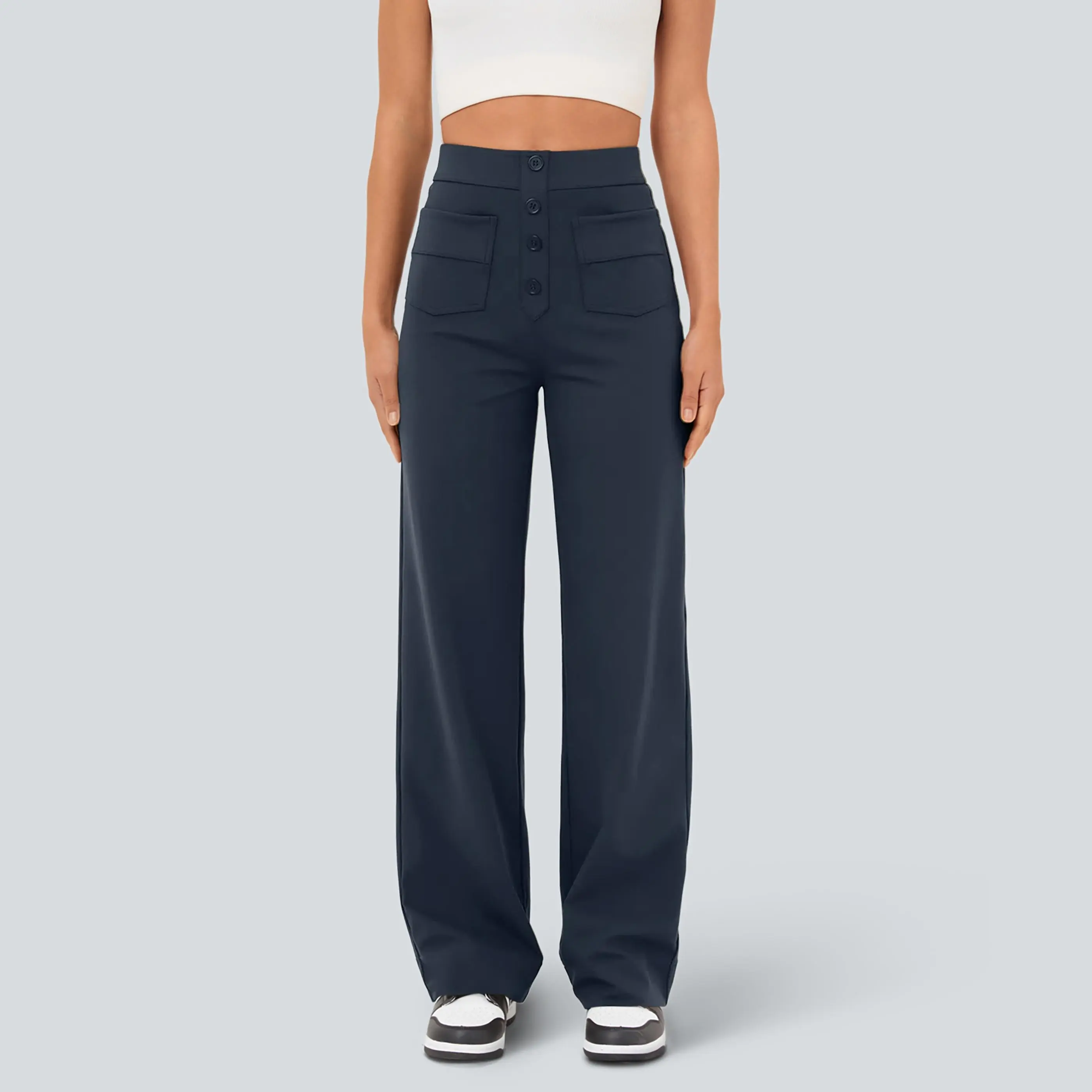 【Creator‘s Pick】Halara DayStretch High Waisted Pockets Straight Leg Casual Pants 【Creator‘s Pick】Halara DayStretch High Waisted Pockets Straight Leg Casual Pants