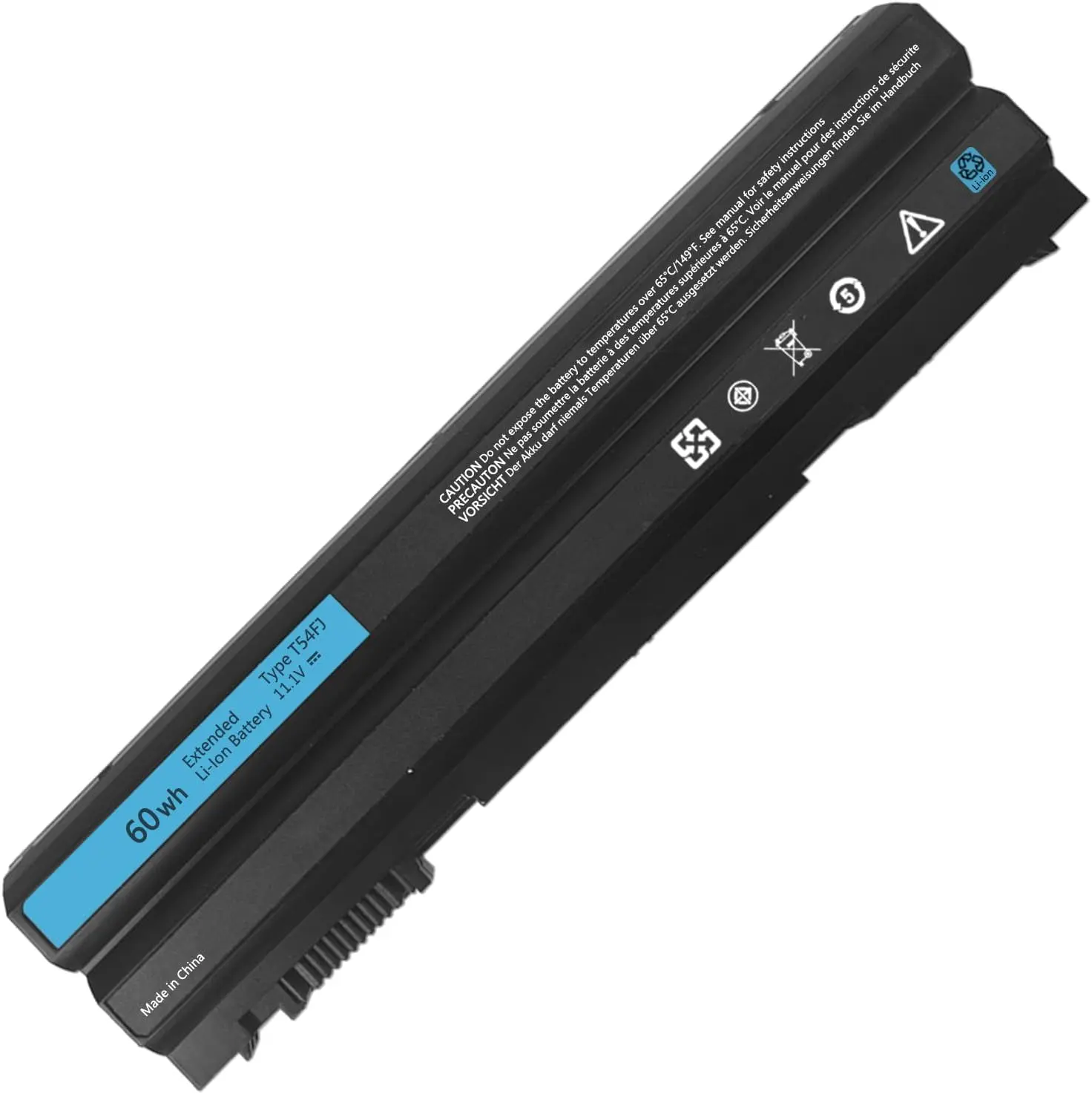 60Wh Multi-Protection Standard-Size Easy-Install Replacement Laptop Battery for Dell Latitude E6420, E6520, E5420, Inspiron 15R, 17R, Model T54FJ (Compatible with M5Y0X, 8858X)
