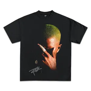[100% Cotton] Frank Ocean Blonde Graphic Tee, Menswear Crew Neck Rap Streetwear T-Shirt, Unisex Casual Regular Fit Cotton Tops, Good Vintage Hip-Hop BRetro Apparel, Men Round Neck Y2K Music Graphic Tees