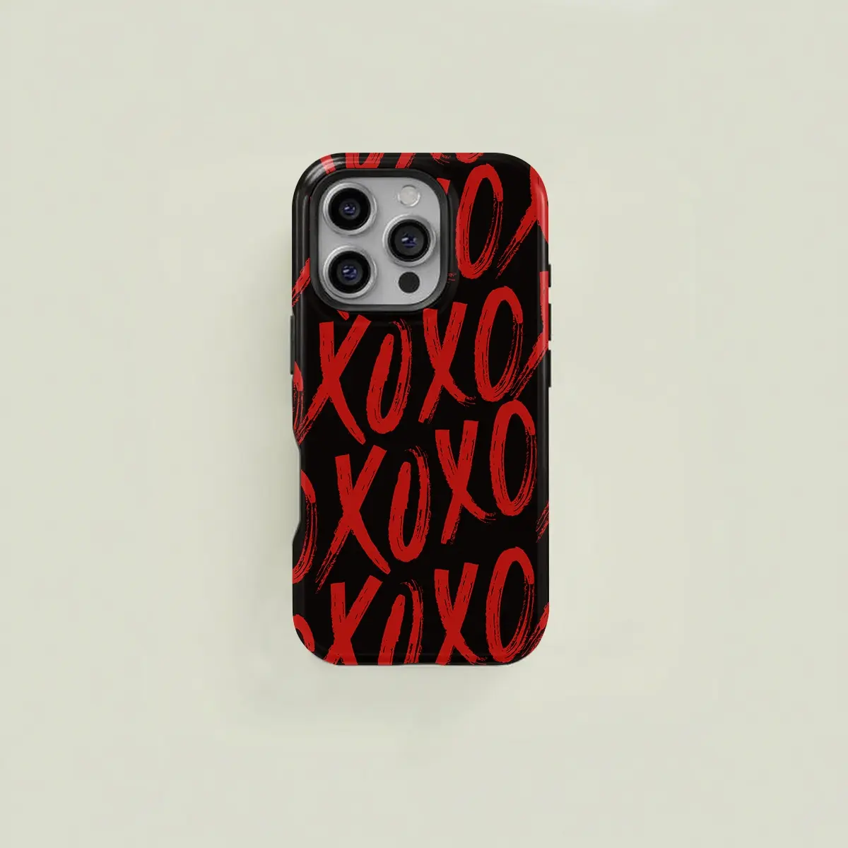 Xoxo Pattern Dual Layer Phone Case, Luxury New Design, Durable Two-In-One Armor Shell, Anti-Fingerprint, Shockproof, Scratch Resistant