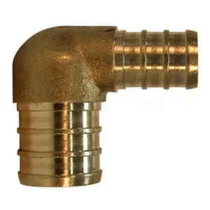 SharkBite 1/2 in. PEX x 3/4 in. D PEX Brass Reducing Elbow – Durable Plumbing Fitting for PEX Systems