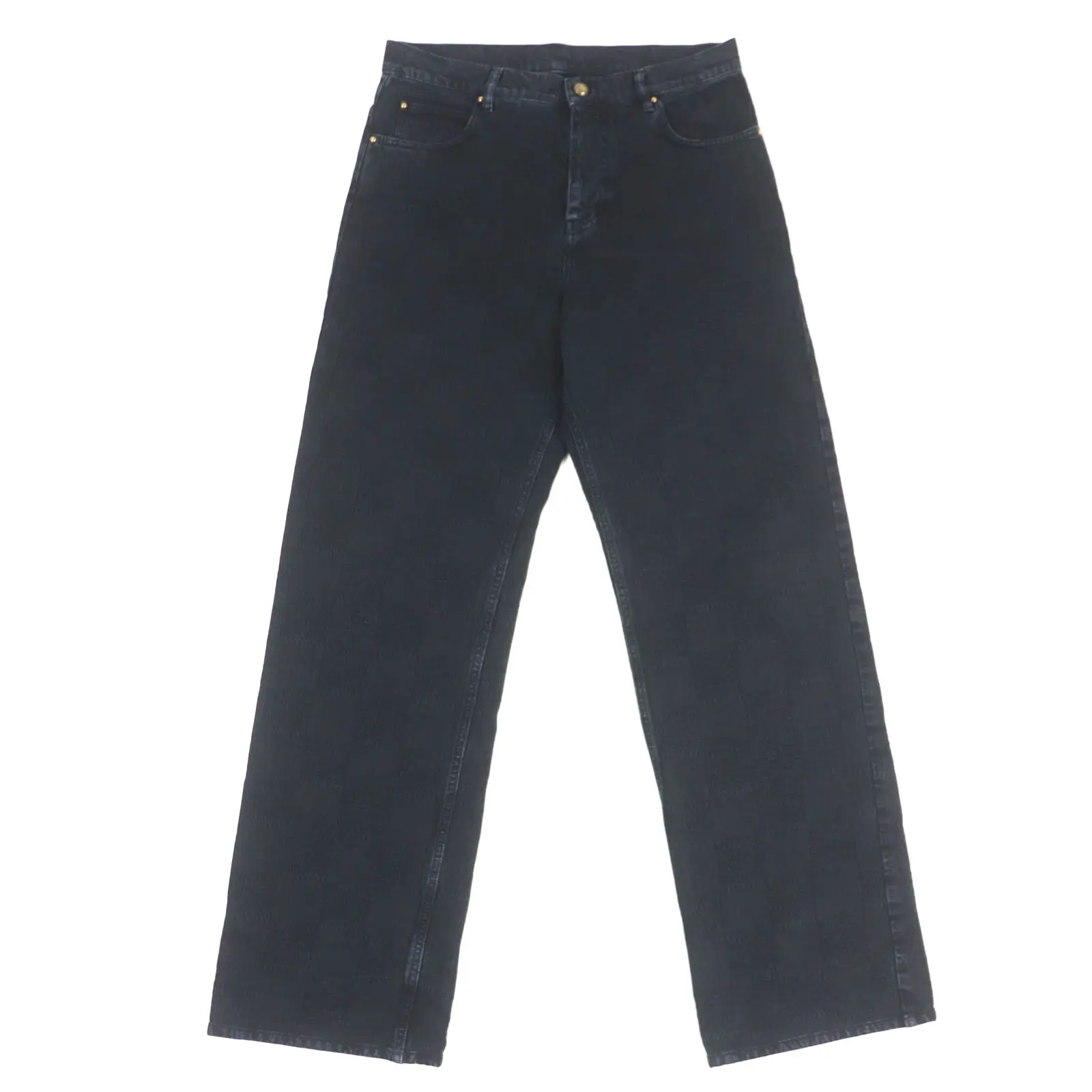 Pre-owned Louis Vuitton Cotton Small Leather Goods Denim Pants