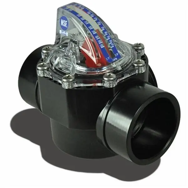 H2flow Controls FV-15 FlowVis Complete Check Valve for 1.5 in. Pipe, Compact 6.5x6.5x6.5 in Design, Ideal for Pools & Fountains