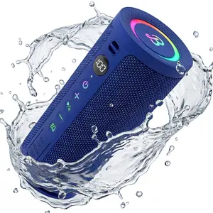 [Summer Wins] BassBloom Roar 3 Portable Bluetooth Speaker,20W Powerful Audio Sound with JIKE Bass,IPX6 Waterproof,24H Playtime,Bluetooth 5.4,RGB Lights,Wireless Smartphone TWS Pairing,Outdoor for Camping and Beach