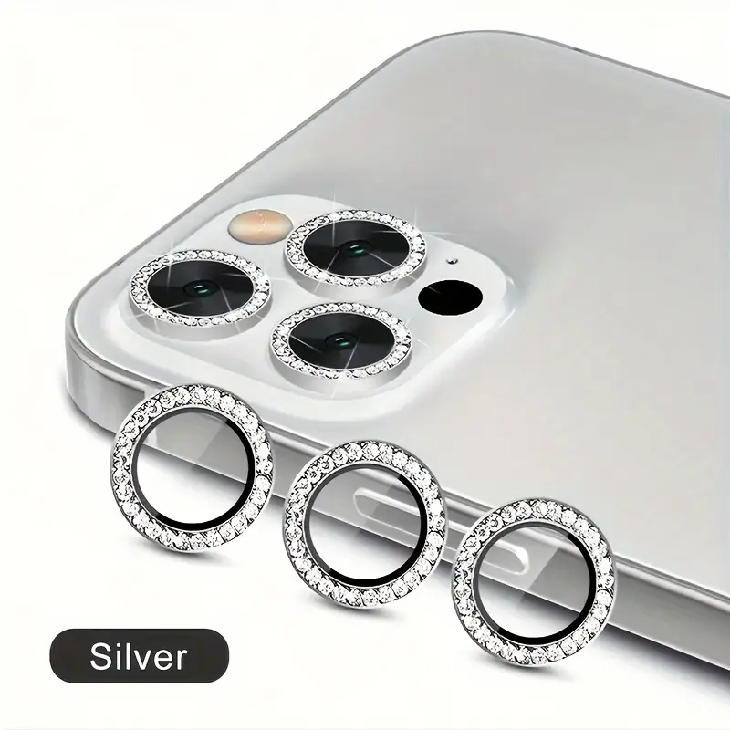 Shining Lens Protector, compatible with iPhone 17/16/15/14/13 Pro/Plus/Pro Max models. Features a full-coverage lens design with a stylish, drop-resistant lens film that works seamlessly with phone cases.