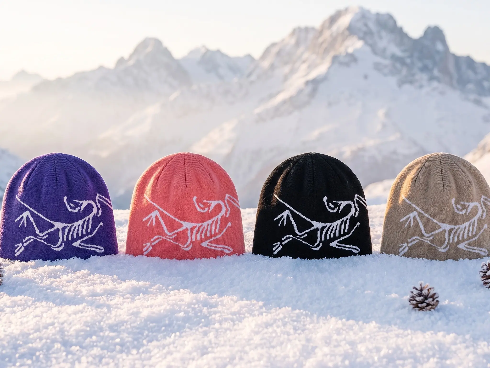Arcteryx Bird Head Logo Winter Knit Beanie Mountain Vista Edition | Premium Recycled Wool Blend Thermal Toque Hat | Y2K Frozen Legacy Ski Apparel