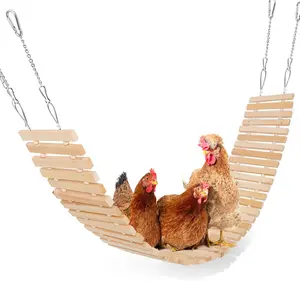 Outside Chicken Coop Toy Chicken Toys for Hens Natural Wood Chicken Ladder outdoor Chicken Swing Chicken Perch for Birds Poultry Rooster Chicks