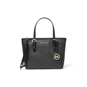 Michael Kors Jet Set Travel Tote Bag with Logo Print and Coated Canvas for Women
