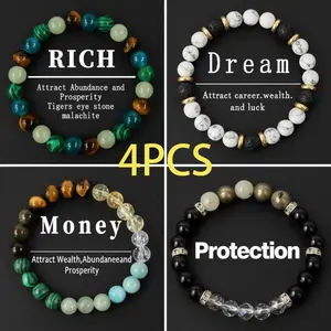 Crystal Bracelets for Women and Men- Money Attraction Bracelet, Luck Bracelets Healing Protection Jewelry for Banquet Party, and Encouragement Gift for Her couple bracelet fashion artificial bracelet Christmas Birthday Jewelry Gifts