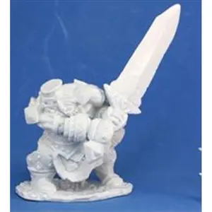 212 MAIN Reaper Miniatures 77179 Bones Fire Giant Bodyguard Figurine - 25mm Heroic Scale, Integral Base, Paint-Ready Statue for Home Decor